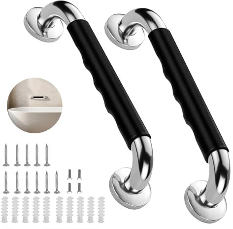 Gotega 16 Inch Shower Grab Bars for Seniors, Anti Slip Handicap Grab Bars