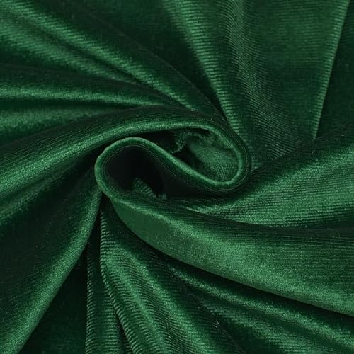 STOFFKONTOR Stretch Pannesamt Stoff - Meterware, Farbe Grün - Öko-Tex Standard 100 - zum Nähen von Bekleidung, Kostümen, Dekorationen usw.