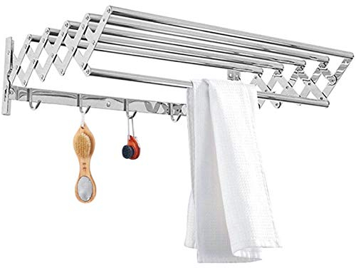 Stendibiancheria Pieghevole A Scomparsa Stendibiancheria Stendibiancheria Asciugatrice A Muro Stendibiancheria Asta Appendiabiti Appendiabiti Da Bagno Appendiabiti Con Gancio A Barra (Dimensioni :