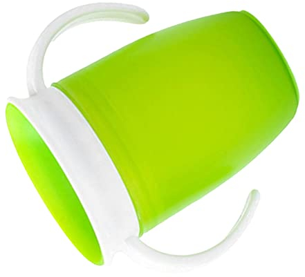 Biberon d'entraînement pour bébé, Petite Poignée, Protection à 360 °, Gobelet en Silicone pour bébé, Fuite, pour Chambre à Coucher et Voiture (Vert herbe)