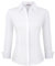 Alex Vando Chemise de travail extensible à manches longues pour femme Coupe droite, Patte cachée blanche, Taille L