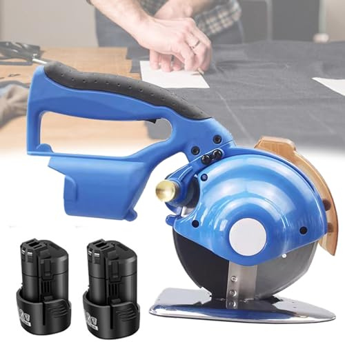 ExoticaBlend Taglierina elettrica rotativa per Tessuti Macchina da Taglio per Tessuti Senza Fili 100/110 / 125mm con Batteria 2x2500mAh, Forbici elettriche a 5 velocità,125mm