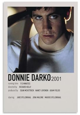 keev Donnie Darko Leinwand-Poster, Wandkunst, dekoratives Gemälde, Schlafzimmer, Poster, 20 x 30 cm, ungerahmter Stil