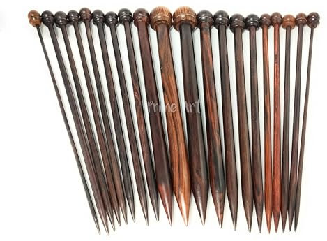 Lumberkart Handgefertigtes rundes Strickset aus Holz mit natürlichen Holzspitzen für DIY-Strick- und Häkelprojekte, verschiedene Größen, 3,5 mm bis 19 mm, handgefertigt – Premium-Qualität, needles003