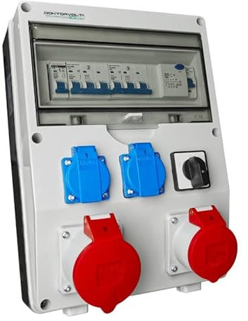 Doktorvolt Stromverteiler Baustromverteiler ECO-S/FI 32A/5P 16A/5P 2x230V