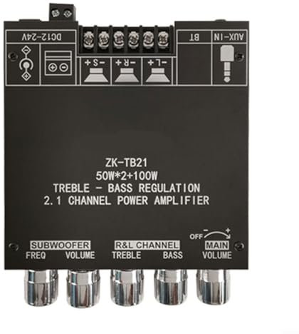 SPORTARC TB21 - Placa de subwoofer compatible con Bluetooth, 2 1 canal, audio de 50 W x 2 + 100 W