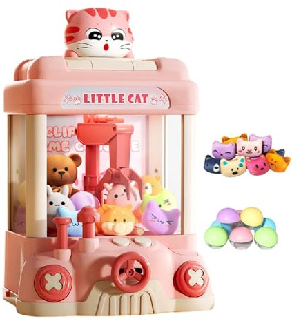 TTETTZ Greifspielautomat für Kinder, Tragbarer Mini Spielautomat, Preisvergabe für Jungen Und Mädchen, Rosa