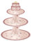 ZHAOQIZENG 3 Tier Pink Rose Gold Birthday Cupcake Stands Party Decorations, Happy Birthday Cupcake Holder Party Supplies, Cardboard Dessert Tower Decor for Women Girls