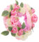 RORPOIR Trauerkranz Blumenkranz für Rosa Friedhof Blumengesteck