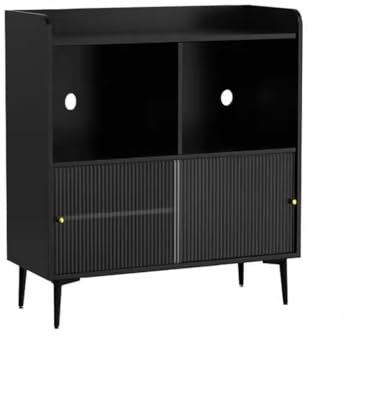 LAPADULA Konsolenschrank Nordic Einfache Schwarz Sideboard Wohnzimmer Mikrowelle Schrank Tee Schrank Wand Schrank Buffet-Aufbewahrungsschrank