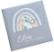 Fotoalbum zur Taufe | Regenbogen | personalisiertes Fotobuch aus Leinen Babygeschenk | Geschenk zur Geburt | Dekoration | Fotogeschenk Baby