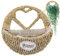 Rattan Blumen Wandkorb, Innenkörbe Pflanzkörbe mit Griffen, Atmungsaktiver Wandkorb Dekorativer Blumenkorb für Haus Garten Hochzeit