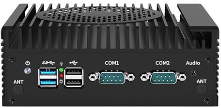 KINGDEL Mini PC Firewall VPN Router N100 up to 3.40GHz HTPC Computer, 8GB DDR5 RAM 512GB M.2 SSD, 2xUSB 3.0, 2*COM RS232, 2*LAN, VGA+DP+HD+Type-C Quad Screen Display WOL W-11 Pro