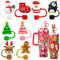 TELAIN 8 Stück 3D Weihnachts-Strohhalm Abdeckung, Silikon Strohhalm Deckel Für Stanley 30&40 Oz Tumbler,BPA Frei Und Wiederverwendbar
