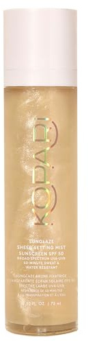 Kopari Sunglaze Sheer Setting Mist Sunscreen SPF 50, Weightless, Fast Drying, Ultra-Fine Setting Spray, Made With Hyaluronic Acid, Sets Makeup For A Hydrated, Dewy Finish, 2.53 fl oz