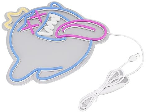 Letrero de neón fantasma USB montado en la pared, regulable, fácil de instalar, luz LED de neón fantasma para sala de juegos, fiesta, decoración de bar