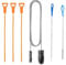 6Pcs Drain Unblocker and Cleaner Tool, Multifunctional Sink Double-Ended Drain Pipe Cleaner Brush, Plumbing Unclogger Tool Hair Clog Remover Reusable for Outdoor Bathroom Shower Kitchen Plug Hole