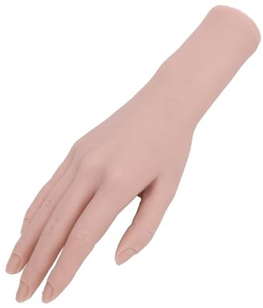 Fausse Main de Femme Réaliste en Silicone, Main de Mannequin Féminine en Silicone Souple et Flexible pour Affichage de Bijoux, Pratique du Nail Art, Accessoires D'Halloween,
