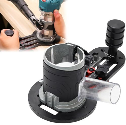 Base Per Rifinitore, Supporto Scanalato Per Rifinitore 2 In 1 Con Base Scanalata Supporto Per Fresatrice Per Base Fresatura Per Legno Per Fresatrici 65 Mm Base Per Fresatrice Per Macchine Rifinitura