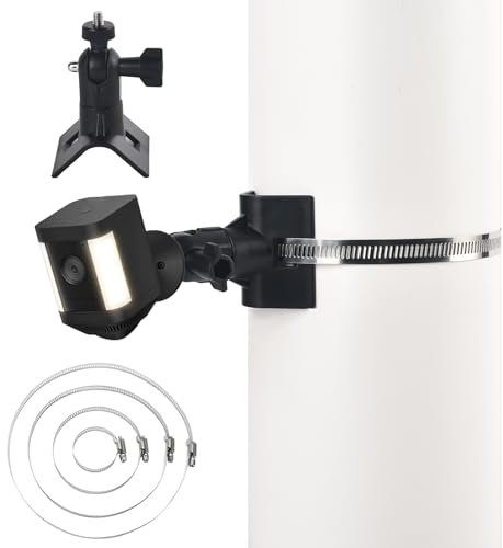 Mast Mount, No-Drill Universal Pole Mounting Bracket for Outdoor Stick Up Cam/Pro, Indoor Camera, Spotlight Cam, Spotlight Camera Plus/Pro Surveillance Camera & Solar Panel