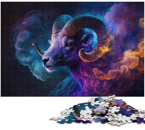 1000-teiliges Puzzle „Widder-Nebel“ für Erwachsene, Karton-Puzzle, Lernspiel, Größe 38 x 26 cm