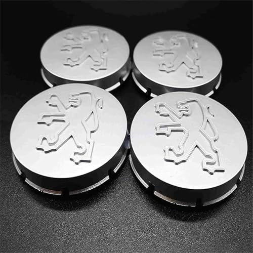 Lot de 4 Cache-moyeux pour Peugeot 205 60/65 mm, avec Logo, étanche et Anti-poussière, décoration de Jantes,normal-65mm