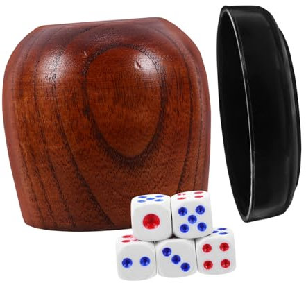 Milisten Würfelaufbewahrungsbecher Aus Holz Für Spiel Zubehör Mit Abgerundeten Eckwürfeln Für Party Unterhaltung Würfel Halter Leicht Zu Transportieren Verstauen