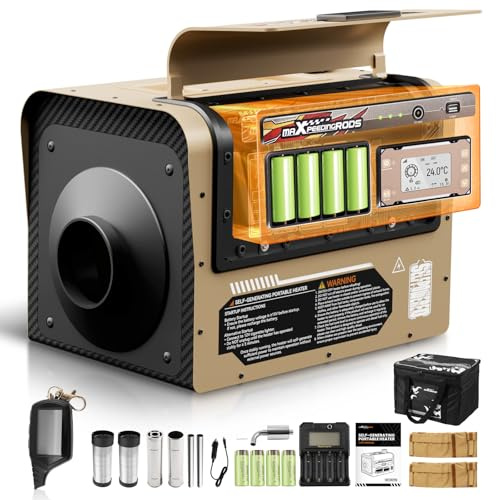maXpeedingrods Selbstversorgender 5kW Standheizung, Selbsterzeugender Tragbarer Autoheizer, mit USB-Ausgang, Leiser Betrieb für Outdoor Reiseabenteuer, Autos, Boote, Camping, Eisfischen