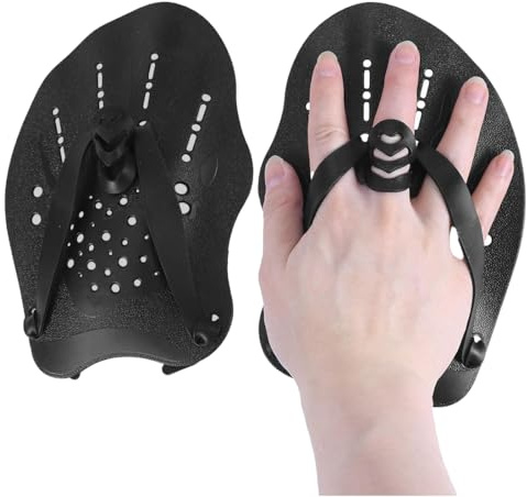 1 Par Guantes Palmeados Piscina, Guantes de Natación Reticulados, Guantes Palmeados Piscina, Pala Natación para Entrenamiento de Fuerza y​ Piscina, Accesorios para Adultos y Niños