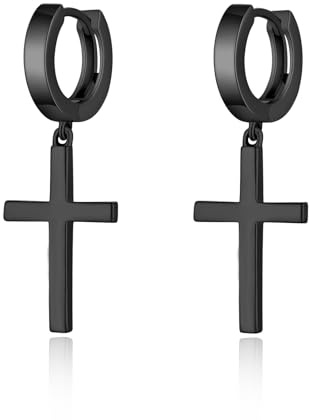 ZDaoBen Kreuz Ohrringe 925 Sterling Silber Kreuz Hängend Ohrhänger Christlicher Religiöser Schmuck Geschenke für Damen Herren