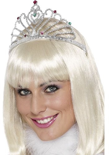 Smiffys Fan Design Tiara, Silver Halloween