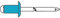 Gesipa Blindniete A2-Edelstahl 3 x 8 F mm, 500 Stück, (1433622) Blindniettechnik