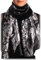 LissKiss Grey & Black Van Gogh Flowers - Grau Scarf, Schal Einheitsgroesse - 50cm x 160cm