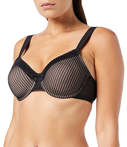 Triumph Beauty-Full Idol Minimizer BH – Mit 3D-Bügel, Streifenmuster und Spitzenbesatz – Schwarz