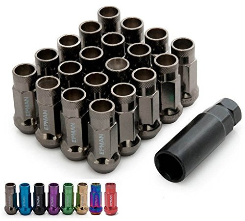 Epman Racing V48 20PCS Extended Wheels Tuner Lug Nuts Open End M12X1.5 Titanium