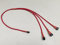 Shakmods 3 pin Fan to 3 ways Y Splitter 60cm Red Sleeved Extension Power Cable