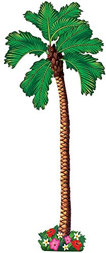 Amscan 130132 Hawaiian Jointed Palm Tree-1pc, Plastic, Multicolor