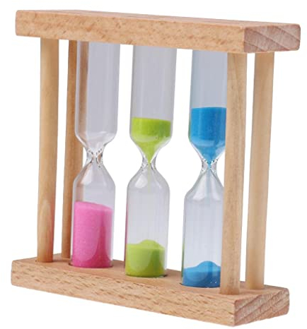 Fenteer Sanduhr Sandglass Zahnputzuhr Küchenwerkzeuge für/Dekoration, 1 + 2 + 3 Minuten