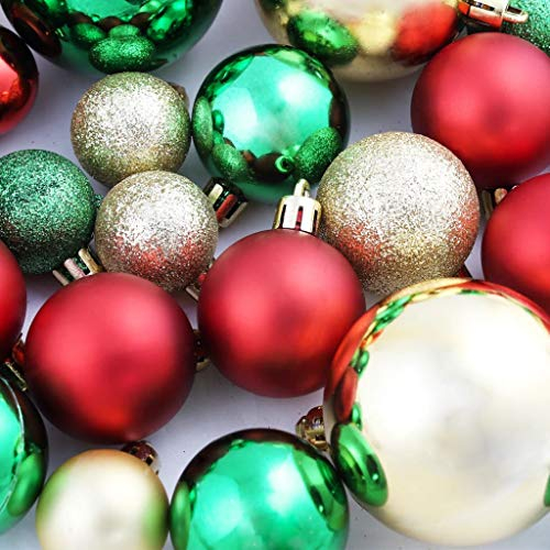 vidaXL 100x Weihnachtskugeln 6cm Rot Golden Grün Christbaumkugel Weihnachten