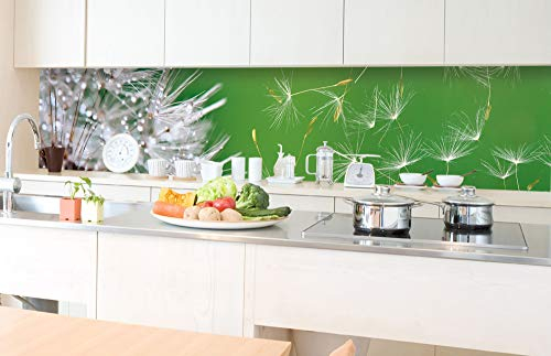 Dimex Küchenrückwand Folie selbstklebend LÖWENZAHN | Klebefolie - Dekofolie - Spritzschutz für Küche | Made in EU - 350 cm x 60 cm