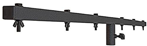 PULSE 1.5m Lighting T‑Bar for 35mm Stands – Steel T‑Bar with 6 Fixing Points, M10 Bolts & Wing Nuts, Locking Screw, Scratch‑Resistant Finish – PLS00438