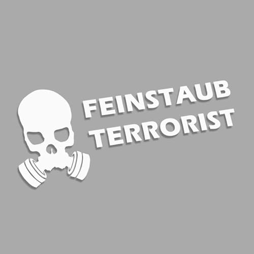 Decus Shop Feinstaub Terrorist Diesel XXL 0066 (weiß) // Sticker OEM JDM Style Aufkleber