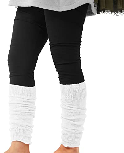 GA COMMUNICATIONS LADIES & GIRLS ANKLE LEG WARMERS FLUORESCENT NEON STRETCH FIT COMFORT TUTU FANCY DRESS ACCESSORY [White]