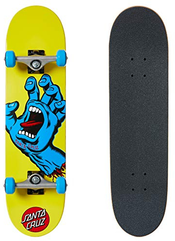 Santa Cruz Screaming Hand 7.7 skateboard completo giallo