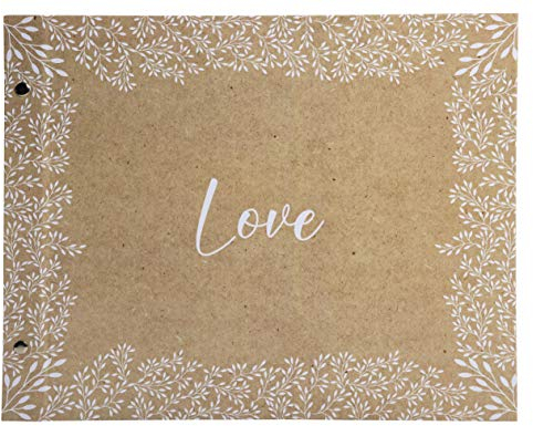 Exacompta 60234E Premium Fotoalbum Kraft mit 40 weißen Seiten, Schraubbindung, perfekt für Ihre Fotos zum selbstgestalten Hochzeitsalbum Gästebuch Fotobuch Schraubenalbum braun, 37 x 29 cm