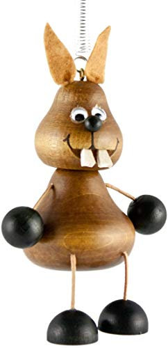 Reine Natur Hase Hüpftier aus Holz Schwingfigur