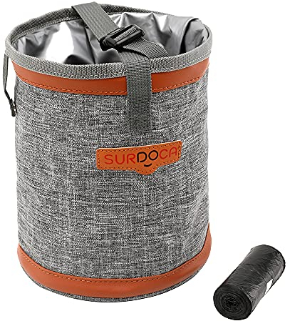 SURDOCA plegable multifuncional papelera coche, Antideslizante bote de basura para automotriz