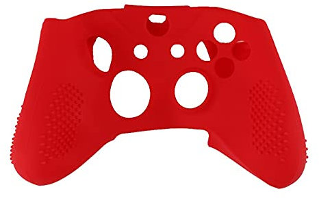 Pegatinas Goma de Silicona Suave Gamepad Funda Protectora Joystick Accesorios para Microsoft Xbox One S Controller Pegatinas (Color : Red)