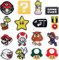 Aufnäher zum Aufbügeln, 16 Stück, bestickte Applikationen, zum Aufnähen, zum Aufbügeln, Stoffreparatur, niedliche Cartoon-Anime-Mario-Patches für Kinder, Erwachsene, Kleidung, Schuhe, Rucksäcke