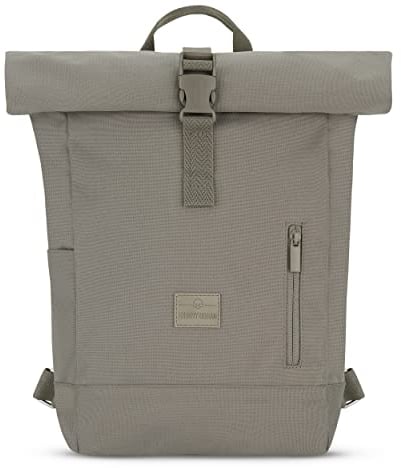 Johnny Urban Rucksack Damen & Herren Klein Grau - Robin Small - Kleiner Rolltop Daypack mit 12 Zoll Laptopfach - Tagesrucksack für Uni City Business - Wasserabweisend